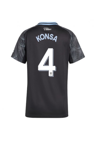 Aston Villa Ezri Konsa #4 Jalkapallovaatteet Naisten Vieraspaita 2025-26 Lyhythihainen Aston Villa Ezri Konsa #4 Jalkapallovaatteet Naisten Vieraspaita 2025-26 Lyhythihainen